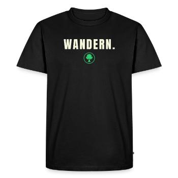 HIKING. Success Edition – Minimalist Outdoo - Men's Premium Organic T-Shirt - black - Front - Nico (187cm)