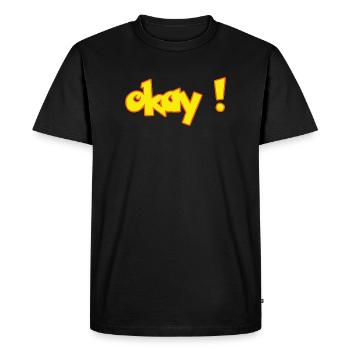 ok - Men's Premium Organic T-Shirt - black - Front - Nico (187cm)