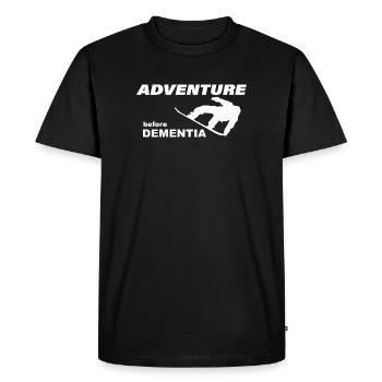 AVENTURE DE SNOWBOARD - T-shirt Premium bio Homme - noir - Devant - Nico (187cm)