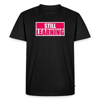 Toujours en apprentissage, progression, motivation des élèves - T-shirt Premium bio Homme - noir - Devant - Nico (187cm)