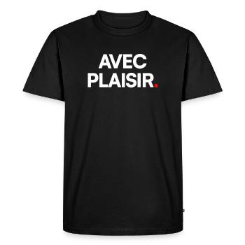 Avec plaisir - T-shirt Premium bio Homme - noir - Devant - Nico (187cm)
