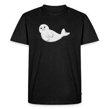Phoque phoque - T-shirt Premium bio Homme - noir - Devant - Nico (187cm)