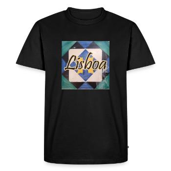 COOL LISBOA LISBON LISBON PORTUGAL TILES - Men's Premium Organic T-Shirt - black - Front - Nico (187cm)