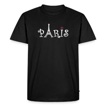 Paris - T-shirt Premium bio Homme - noir - Devant - Nico (187cm)