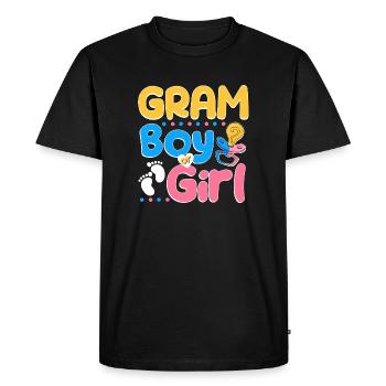 Gramme rose ou bleu t’aime le meilleur grand-mère de tous les temps - T-shirt Premium bio Homme - noir - Devant - Nico (187cm)