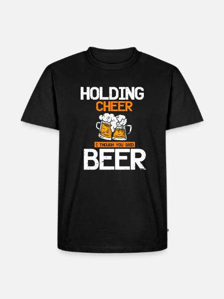 Beifall für Bier-Tees - Männer Premium Bio T-Shirt - Schwarz