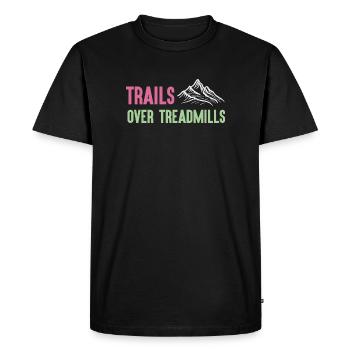 Trail Running - Trails Over Treadmills - Men's Premium Organic T-Shirt - black - Front - Nico (187cm)