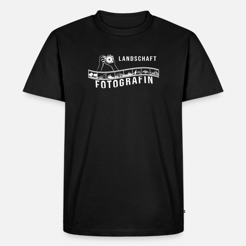 Landschaftsfotografin - Männer Premium Bio T-Shirt - Schwarz