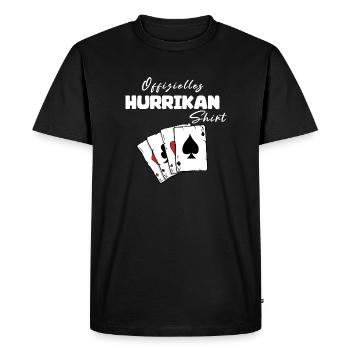 Chemise officielle de l’ouragan - T-shirt Premium bio Homme - noir - Devant - Nico (187cm)
