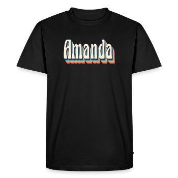 Amanda t-shirt retro vintage t-shirt gift idea - Men's Premium Organic T-Shirt - black - Front - Nico (187cm)