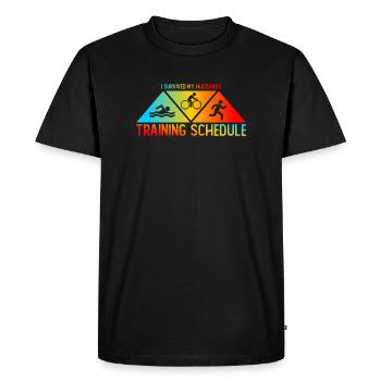 Triathlon suit - triathlete in training - Men's Premium Organic T-Shirt - black - Front - Nico (187cm)