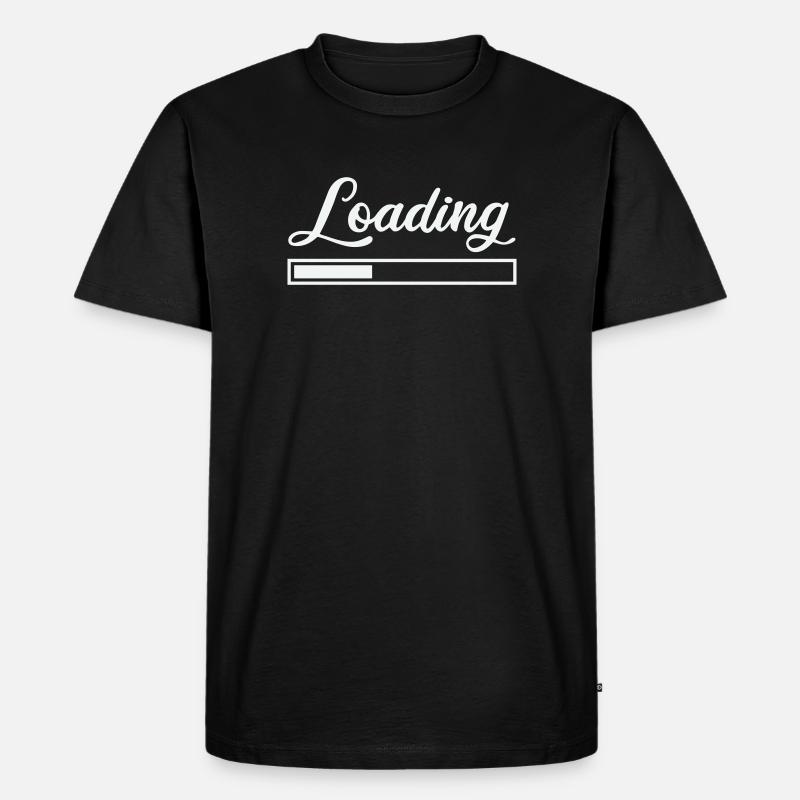 Loading - Männer Premium Bio T-Shirt - Schwarz