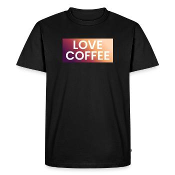 Café Amour en Dégradé - T-shirt Premium bio Homme - noir - Devant - Nico (187cm)