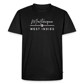 Martinique - France - Antilles - Caraïbes - T-shirt Premium bio Homme - noir - Devant - Nico (187cm)