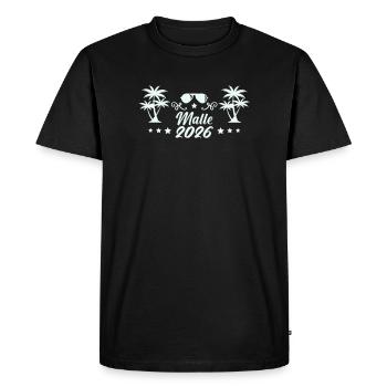 Lunettes de soleil Malle 2026 Palm Tree - T-shirt Premium bio Homme - noir - Devant - Nico (187cm)