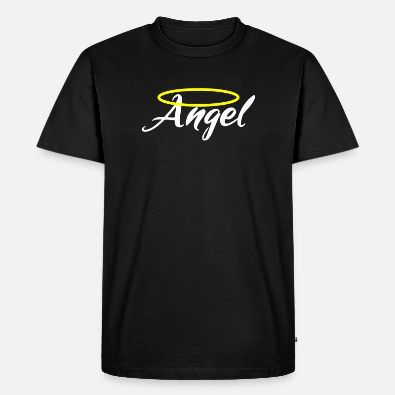 Ich bin ein Engel - Angel - Männer Premium Bio T-Shirt - Schwarz