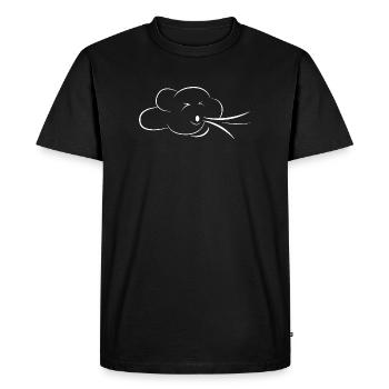 nuages nuages nuage symbole de souffle icône méditation - T-shirt Premium bio Homme - noir - Devant - Nico (187cm)
