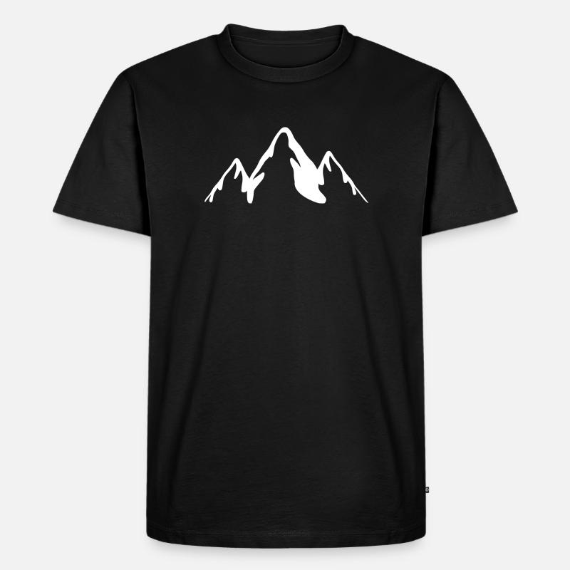 Weiße Berge - Männer Premium Bio T-Shirt - Schwarz