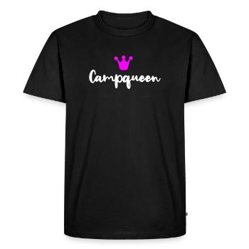 Camp Queen Vector Queen Humour Camping Camper Fan - T-shirt Premium bio Homme - noir - Devant - Nico (187cm)