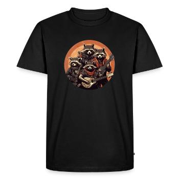 Raccoon metal band - T-shirt Premium bio Homme - noir - Devant - Nico (187cm)
