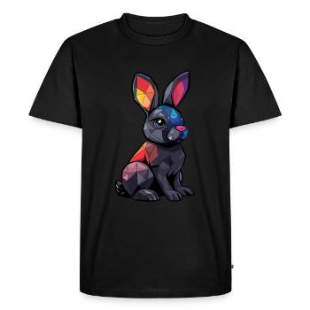 Le Noble Lapin Kevin - T-shirt Premium bio Homme - noir - Devant - Nico (187cm)