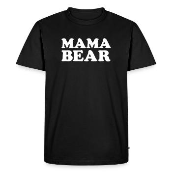 MAMA OURS – Déclaration rétro - T-shirt Premium bio Homme - noir - Devant - Nico (187cm)