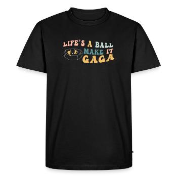 La vie est un vrai boulet, rends-la folle - T-shirt Premium bio Homme - noir - Devant - Nico (187cm)