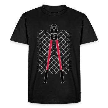 CLÔTURE ET PINCES DE VANDAL - T-shirt Premium bio Homme - noir - Devant - Nico (187cm)