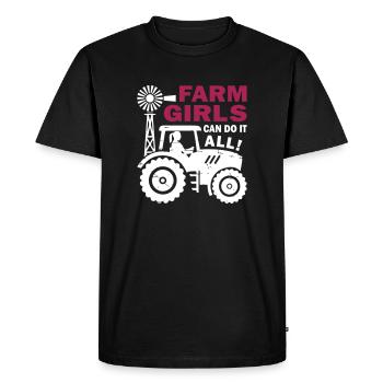 Farm Girls Can Do It All - T-shirt Premium bio Homme - noir - Devant - Nico (187cm)