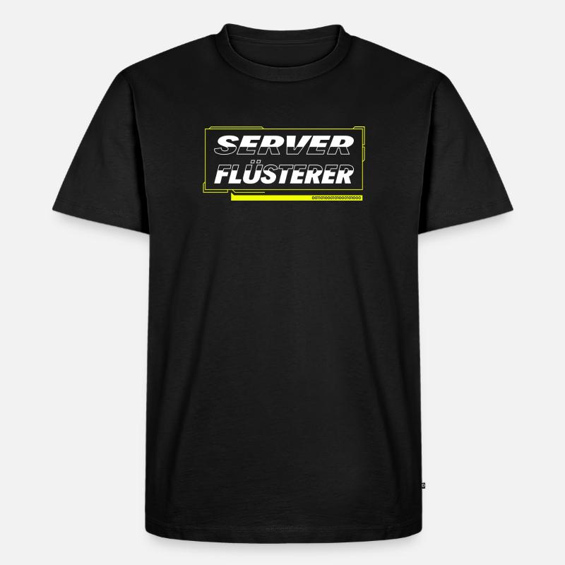 Server Flüsterer - Männer Premium Bio T-Shirt - Schwarz