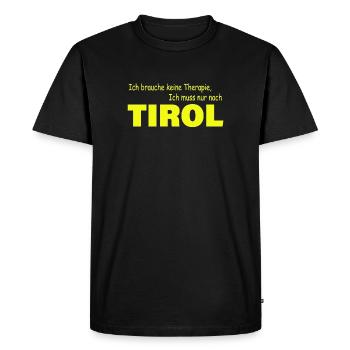 Thérapie TYROL - T-shirt Premium bio Homme - noir - Devant - Nico (187cm)