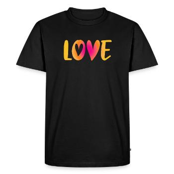Love Heart Love Wedding Handwriting Wedding Wedding Wedding - Men's Premium Organic T-Shirt - black - Front - Nico (187cm)