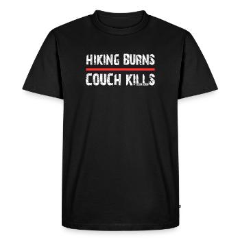 Dictons de randonnée amusants - T-shirt Premium bio Homme - noir - Devant - Nico (187cm)