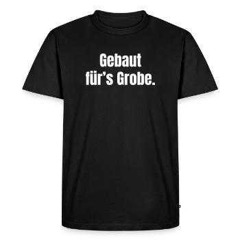 Built for the big - Men's Premium Organic T-Shirt - black - Front - Nico (187cm)