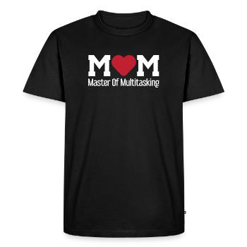 Mom master of multitasking / Mother, Family - Men's Premium Organic T-Shirt - black - Front - Nico (187cm)