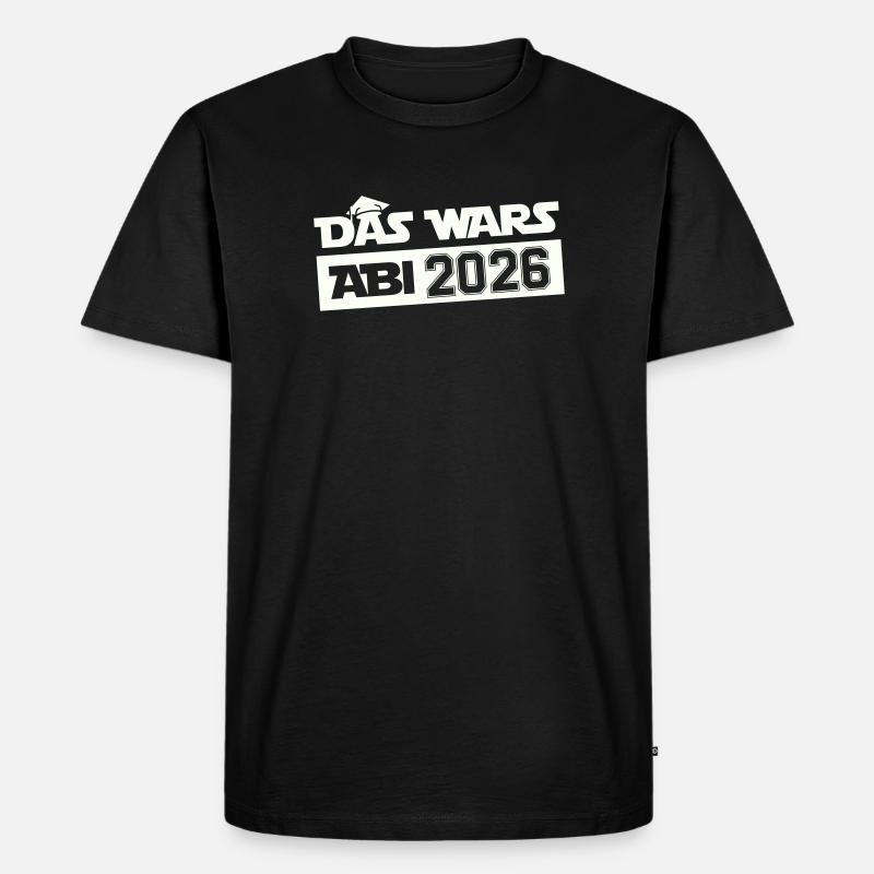 DAS WARS Abi 2026 - Männer Premium Bio T-Shirt - Schwarz