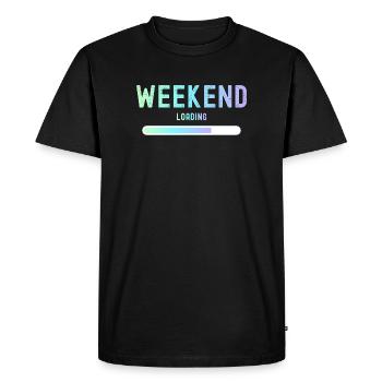 Chargement le week-end Week-end et loisirs - T-shirt Premium bio Homme - noir - Devant - Nico (187cm)