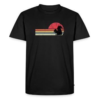 écureuil rétro - T-shirt Premium bio Homme - noir - Devant - Nico (187cm)