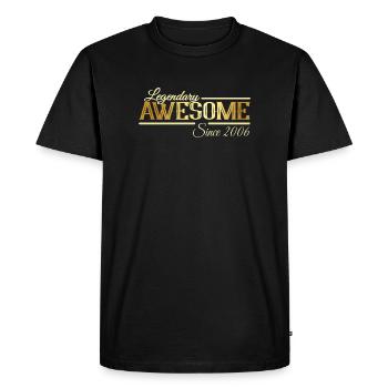 Légendaire et génial depuis 2006 - T-shirt Premium bio Homme - noir - Devant - Nico (187cm)