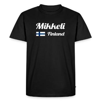 Mikkeli Finland- Stylish prints - Men's Premium Organic T-Shirt - black - Front - Nico (187cm)