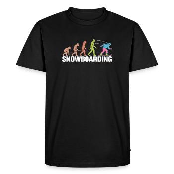 Évolution de la conception du snowboard - T-shirt Premium bio Homme - noir - Devant - Nico (187cm)