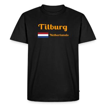 Tilburg, Pays-Bas- Imprimés élégants - T-shirt Premium bio Homme - noir - Devant - Nico (187cm)