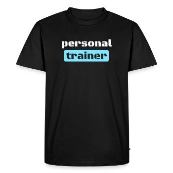 Personal Trainer Fitness Trainer - Men's Premium Organic T-Shirt - black - Front - Nico (187cm)