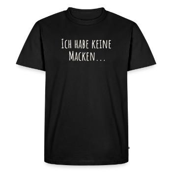 Funny saying - I have no quirks - Men's Premium Organic T-Shirt - black - Front - Nico (187cm)