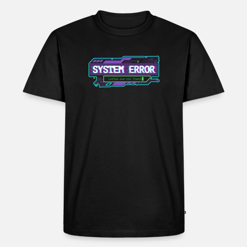 System Error – coffee.exe not found - Men's Premium Organic T-Shirt - black