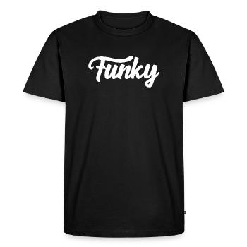 Logo musical funky - T-shirt Premium bio Homme - noir - Devant - Nico (187cm)