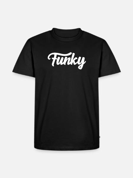 Funky Musik-Logo - Männer Premium Bio T-Shirt - Schwarz