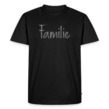 Famille - T-shirt Premium bio Homme - noir - Devant - Nico (187cm)