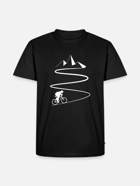 Mountain bike uphill - Men's Premium Organic T-Shirt - black