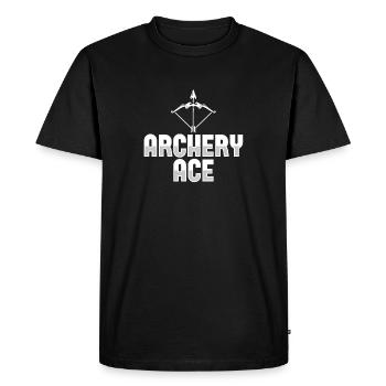 Tir à l’arc Flèche Tir à l’arc Tir à l’arc - T-shirt Premium bio Homme - noir - Devant - Nico (187cm)